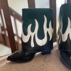 Flame cowboy boots